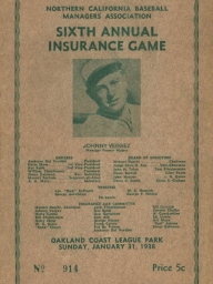 6th Annual Baseball Insurance Game: 1938