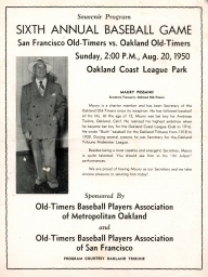 1950: 6th Annual Baseball Game 