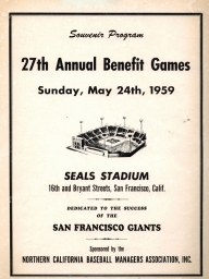 1959: 27th Annual Nealon Benefit Games Seals Stadium