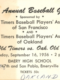 1956: 12th Annual Baseball Game 